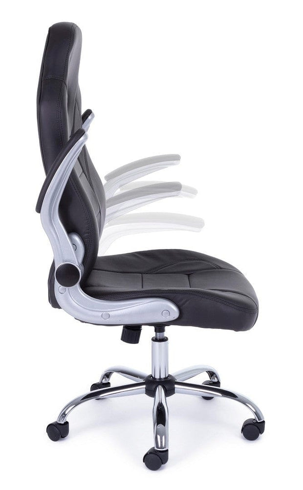 Sedia da gaming in ecopelle Boneville Nero (4)