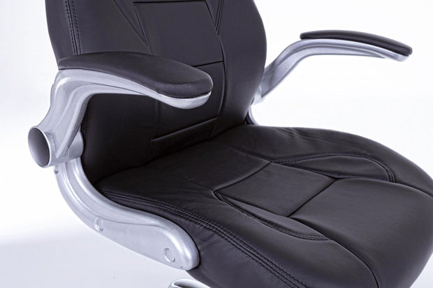 Bizzotto Sedia da gaming in ecopelle Boneville Nero