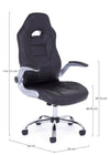 Sedia da gaming in ecopelle Boneville Nero (7)