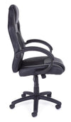 Sedia da gaming in ecopelle e tessuto Racing Nero (2)