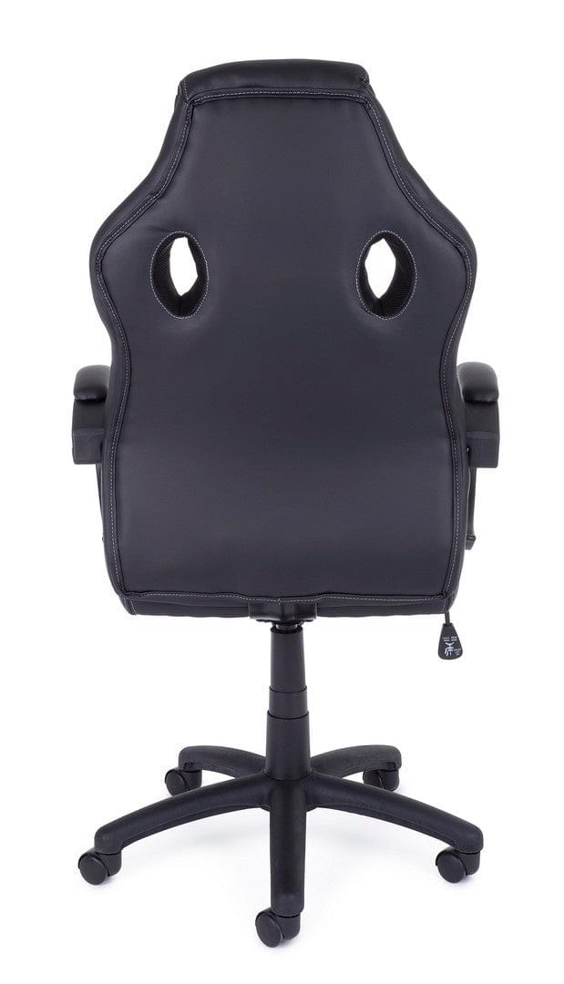 Sedia da gaming in ecopelle e tessuto Racing Nero (3)