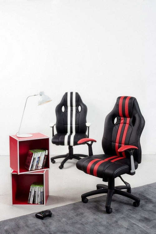 Sedia da gaming in ecopelle Spider Nero