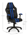 Bizzotto Sedia da gaming in ecopelle Spider Nero