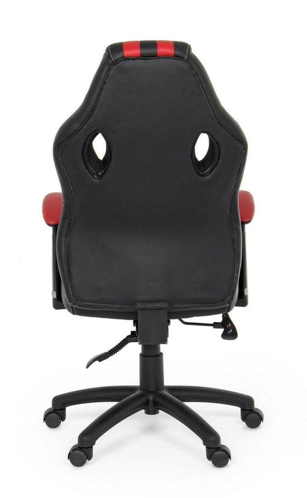 Bizzotto Sedia da gaming in ecopelle Spider Nero