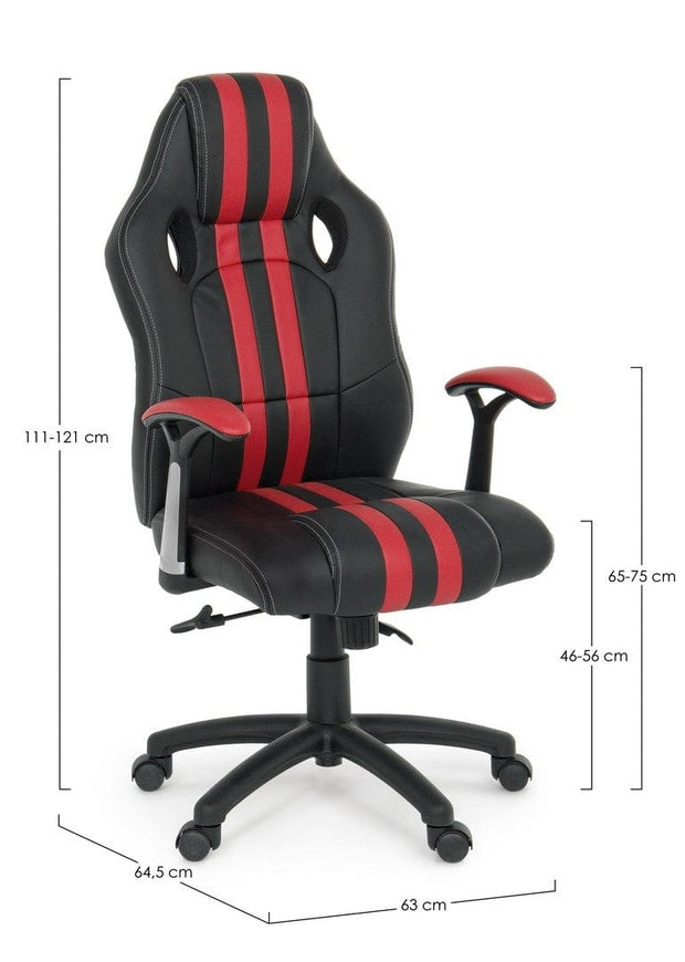 Sedia da gaming in ecopelle Spider Nero (12)