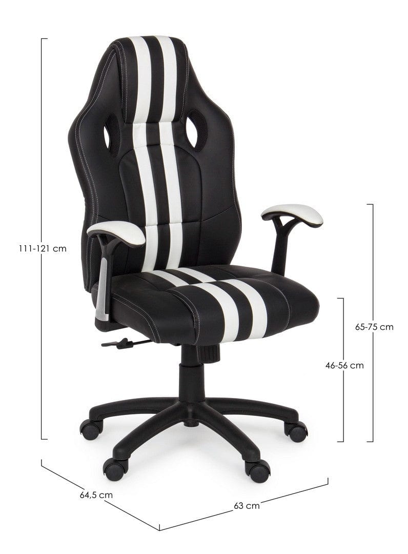 Sedia da gaming in ecopelle Spider Nero (18)