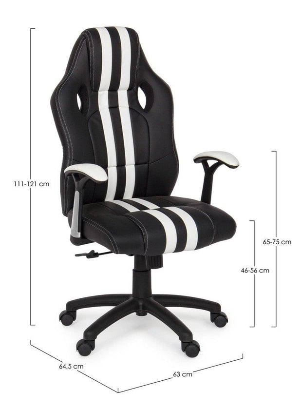 Sedia da gaming in ecopelle Spider Nero (18)