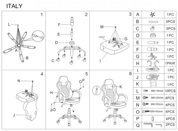 Sedia da gaming Ivan Blu (6)