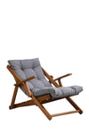 Sedia da giardino pieghevole Repose Grigio (3)