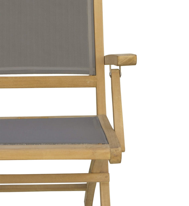 Sedia da giardino pieghevole Screen Arm Grigio (4)