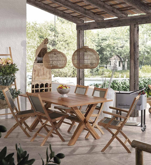 Sedia da giardino pieghevole Screen Grigio (1)