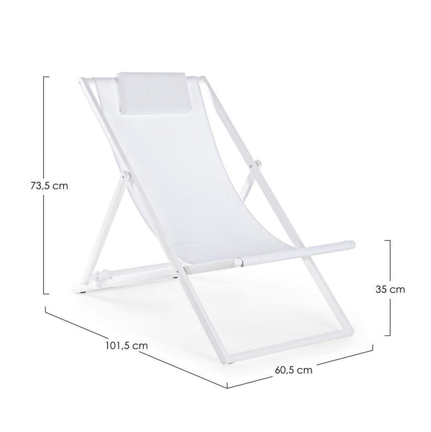 Sedia da giardino pieghevole Taylor Bianco (6)