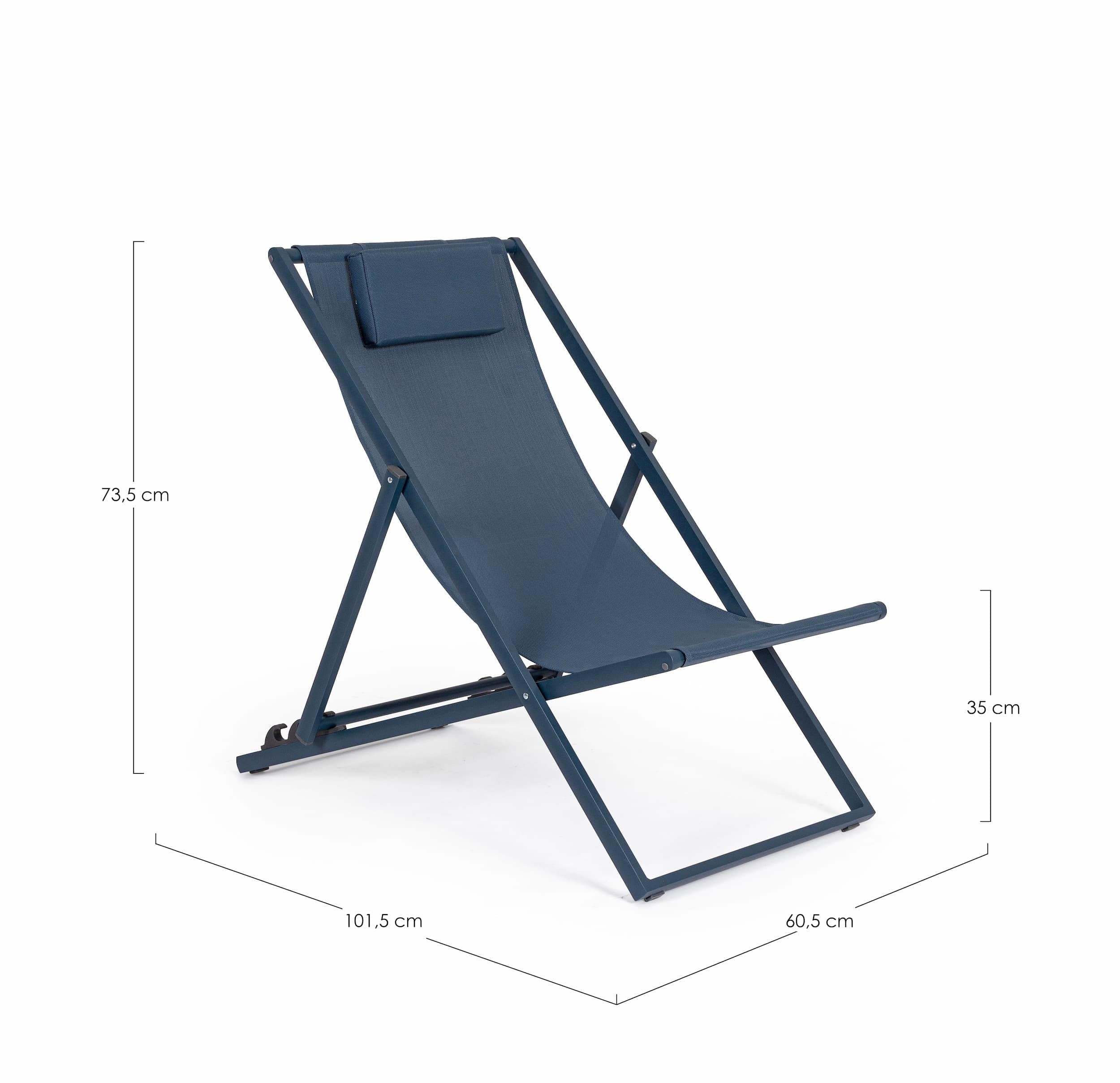 Sedia da giardino pieghevole Taylor Blu (4)