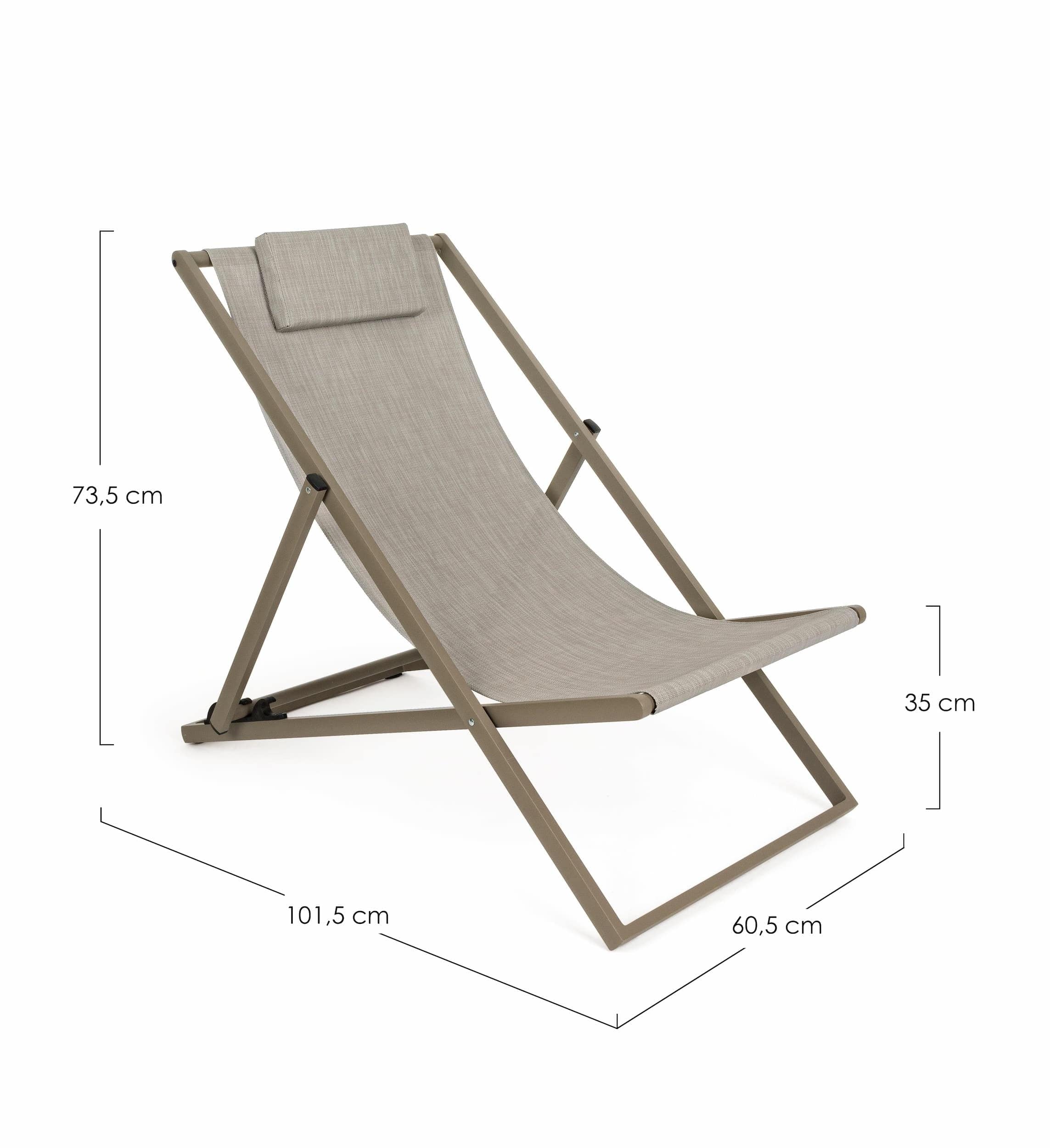 Sedia da giardino pieghevole Taylor Cappuccino (4)