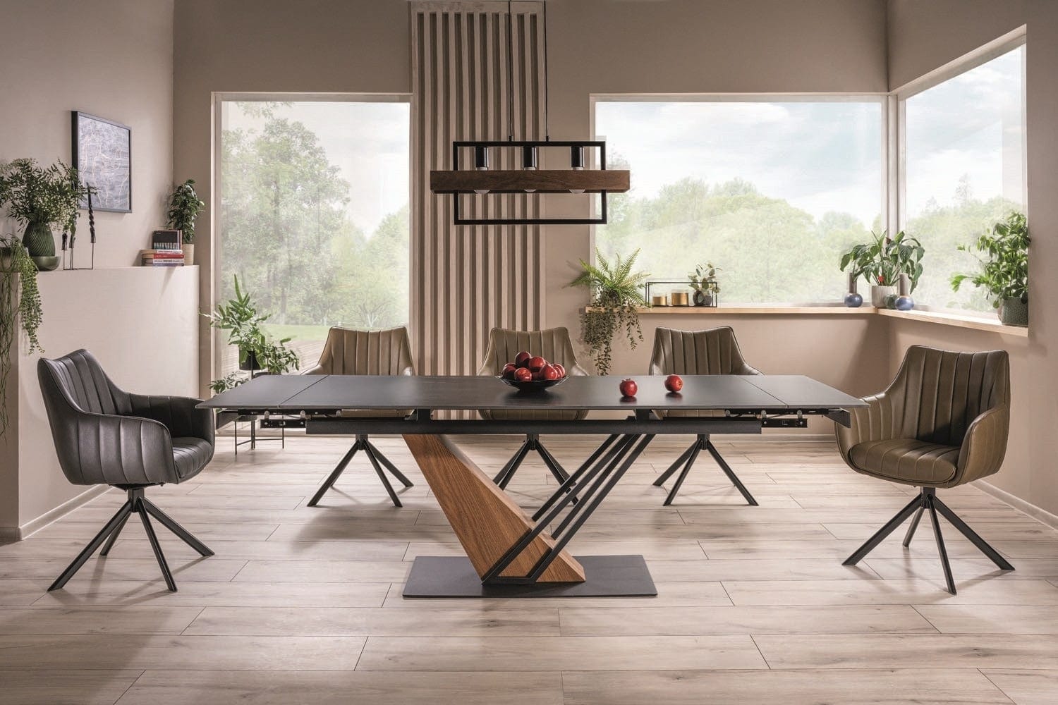Sedia da pranzo in Ecopelle Aziel Grigio (1)