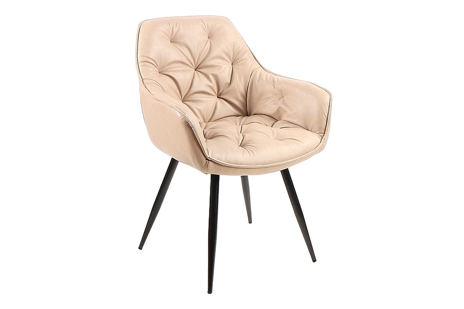 Sedia da pranzo in Ecopelle Clyde Beige