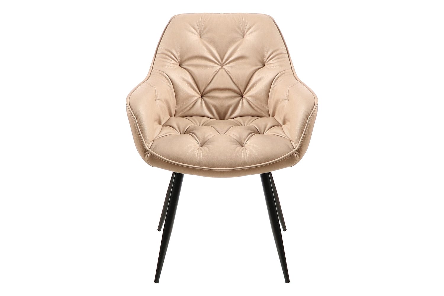 Sedia da pranzo in Ecopelle Clyde Beige (1)
