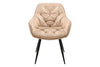 Sedia da pranzo in Ecopelle Clyde Beige (1)