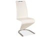 Sedia da pranzo in Ecopelle Han-090 Bianco