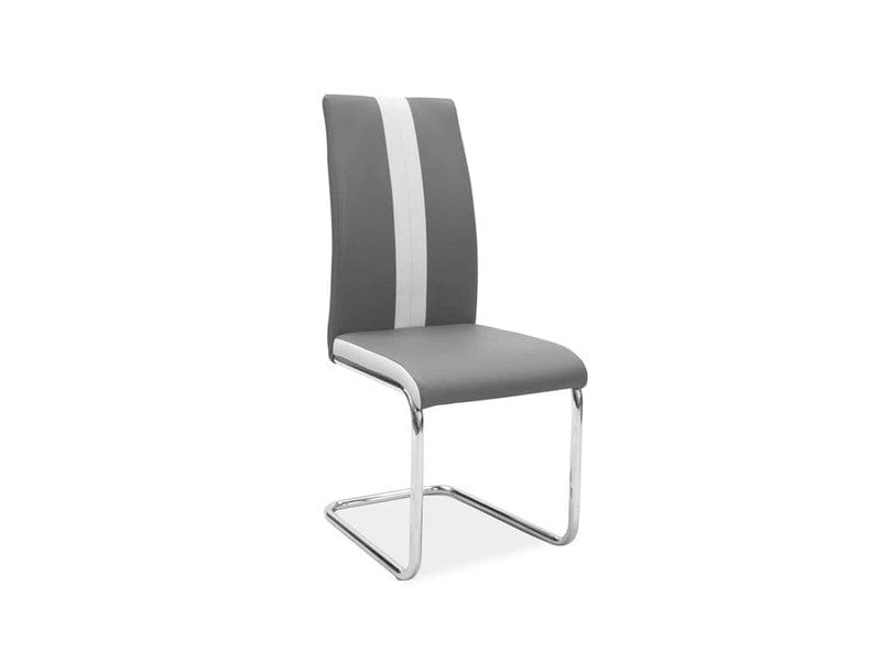 Sedia da pranzo in Ecopelle Han-200 Grigio