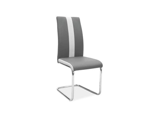 Sedia da pranzo in Ecopelle Han-200 Grigio