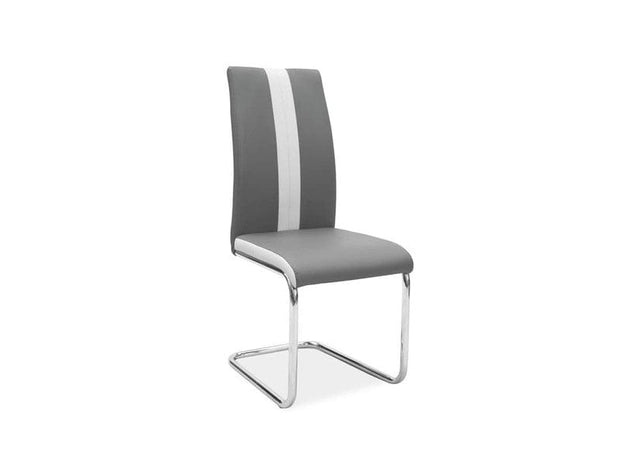 Sedia da pranzo in Ecopelle Han-200 Grigio