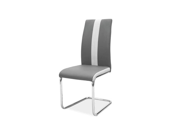 Sedia da pranzo in Ecopelle Han-200 Grigio (1)