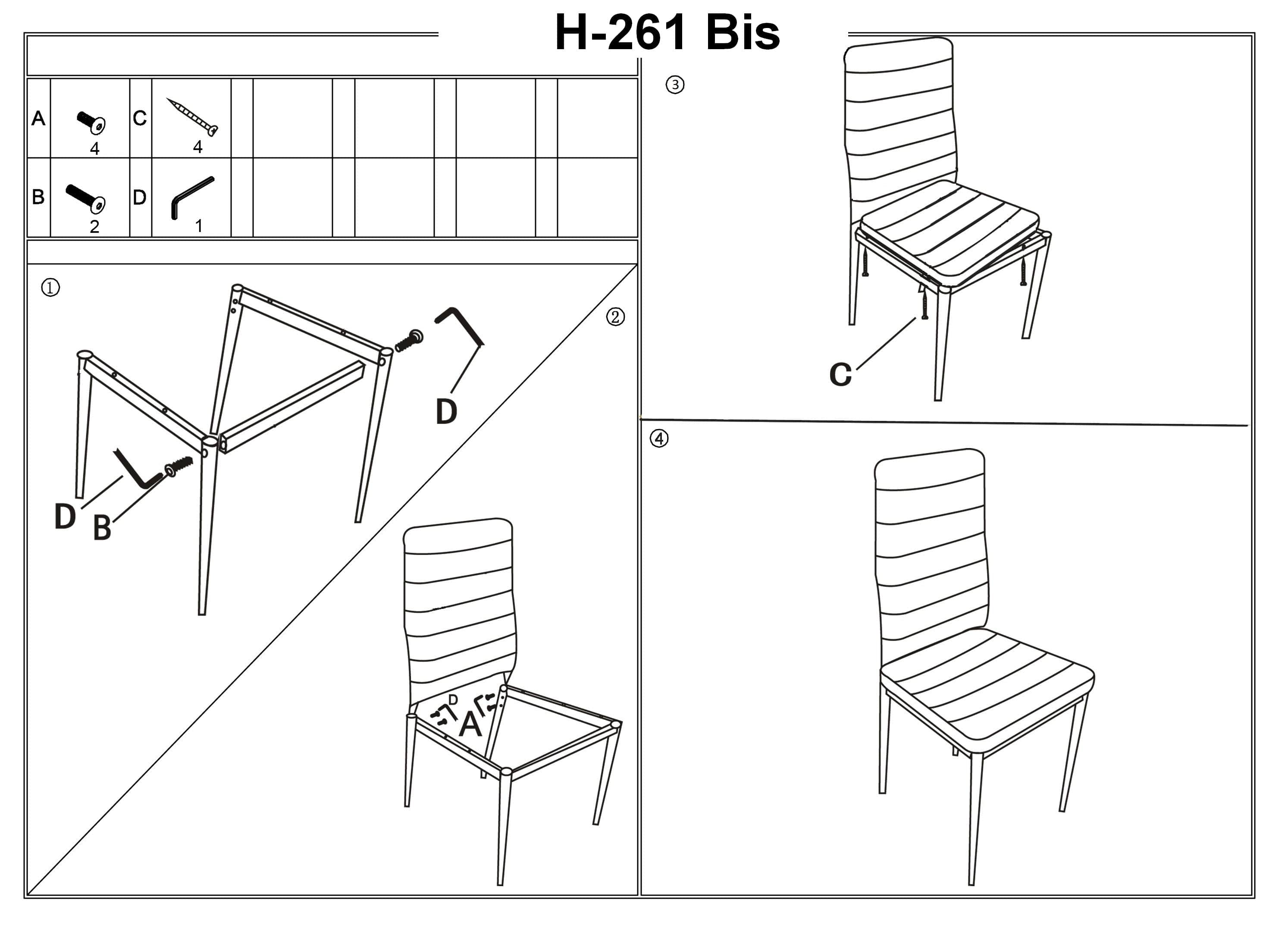 Sedia da pranzo in Ecopelle Han-261 Bis Beige (1)