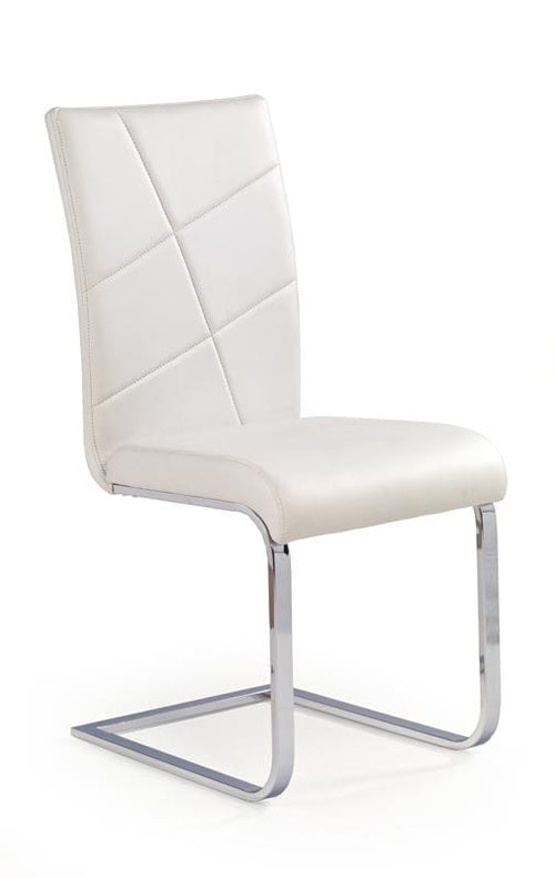 Sedia da pranzo in Ecopelle Kai-108 Bianco