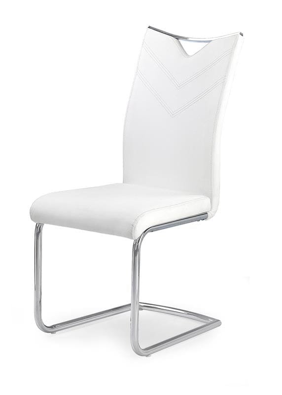 Sedia da pranzo in Ecopelle Kai-224 Bianco