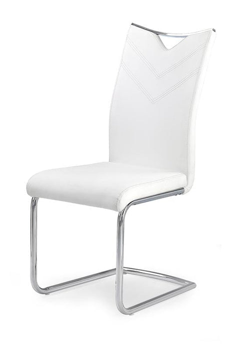 Sedia da pranzo in Ecopelle Kai-224 Bianco