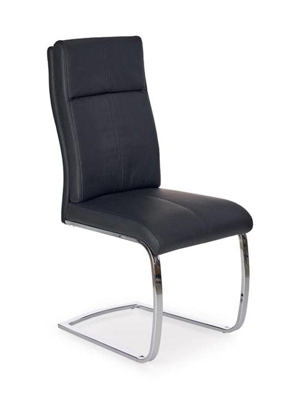 Sedia da pranzo in Ecopelle Kai-231 Nero