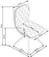 Sedia da pranzo in Ecopelle Kai-237 Beige (2)