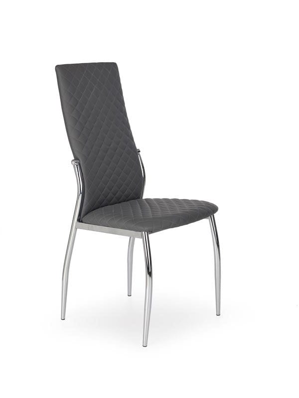 Sedia da pranzo in Ecopelle Kai-238 Grigio