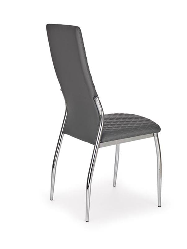 Sedia da pranzo in Ecopelle Kai-238 Grigio (2)