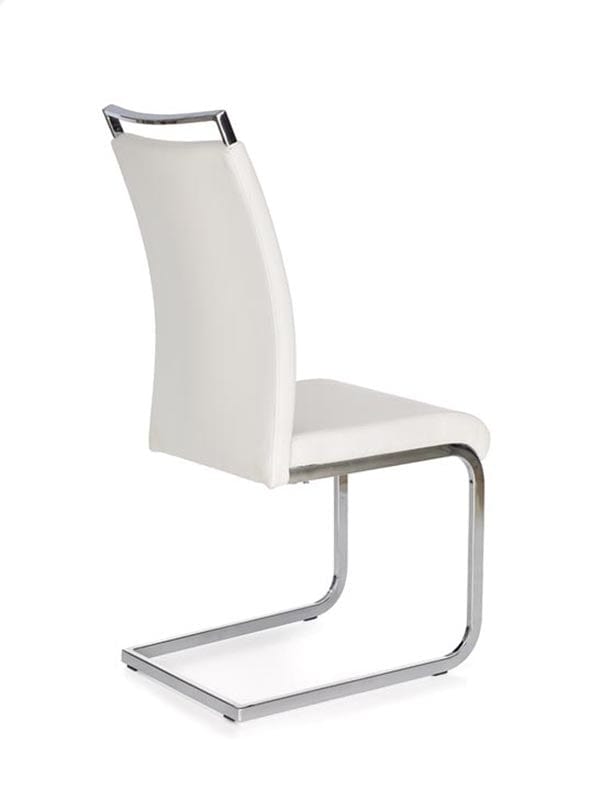 Sedia da pranzo in Ecopelle Kai-250 Bianco (2)