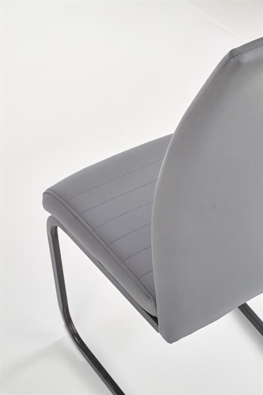 Halmar Sedia da pranzo in Ecopelle Kai-371 Grigio
