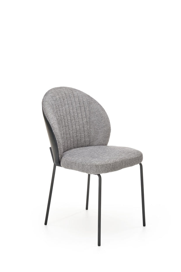 Sedia da pranzo in Ecopelle Kai-471 Grigio
