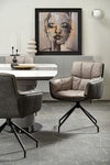 Sedia da pranzo in Ecopelle Kai-523 Grigio (4)