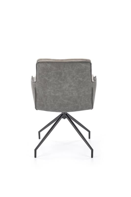 Sedia da pranzo in Ecopelle Kai-523 Grigio (6)