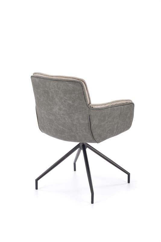 Sedia da pranzo in Ecopelle Kai-523 Grigio (8)
