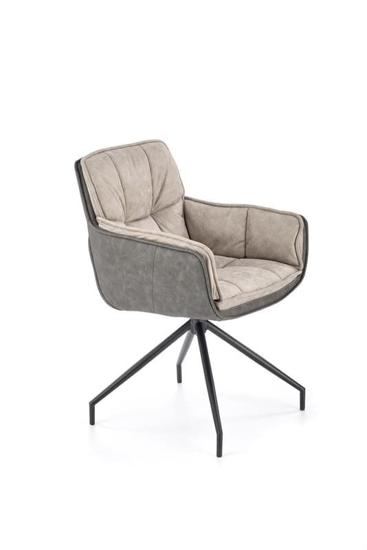 Sedia da pranzo in Ecopelle Kai-523 Grigio (11)