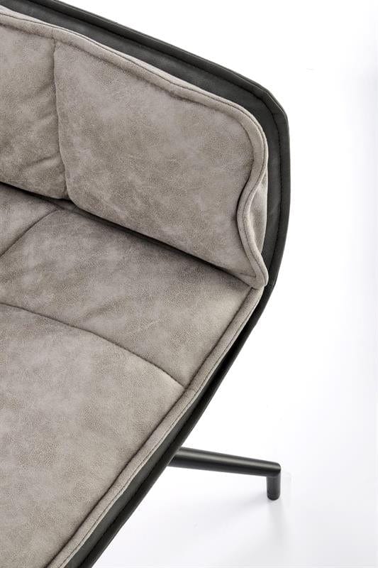Sedia da pranzo in Ecopelle Kai-523 Grigio (12)