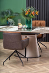 Sedia da pranzo in Ecopelle Kai-523 Marrone (2)