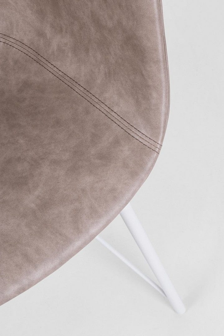 Sedia da pranzo in ecopelle Warhol Beige (6)
