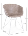 Sedia da pranzo in ecopelle Warhol Beige (7)