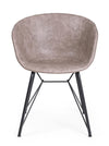 Sedia da pranzo in ecopelle Warhol Beige (2)