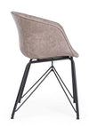 Sedia da pranzo in ecopelle Warhol Beige (4)