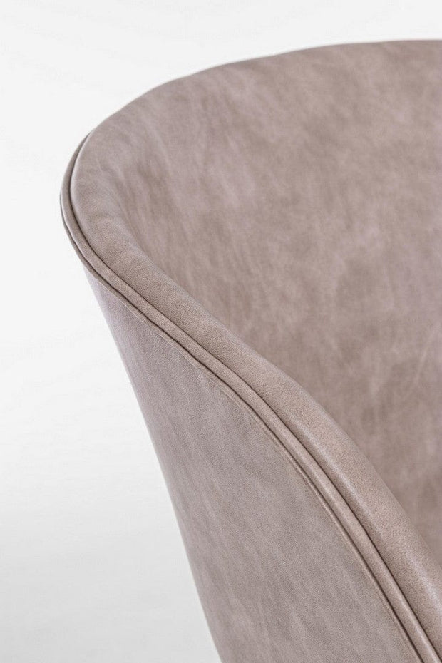 Sedia da pranzo in ecopelle Warhol Beige (5)