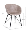 Sedia da pranzo in ecopelle Warhol Beige (7)